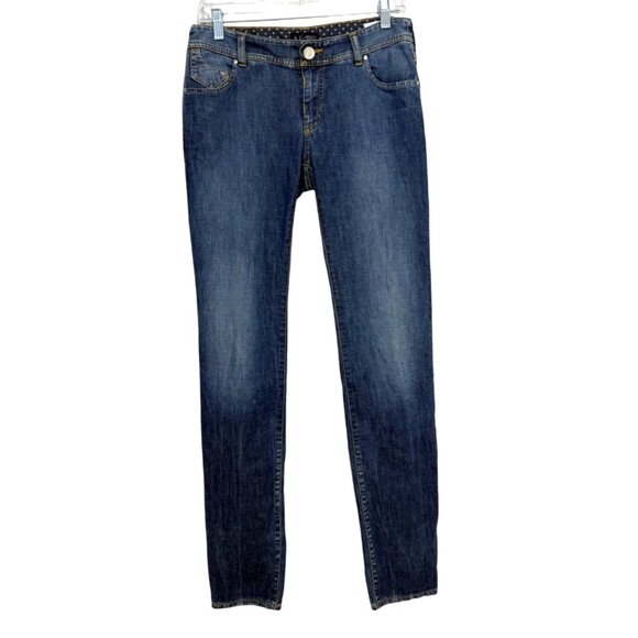 Armani Jeans AJ Womens Jeans Vintage Slim Fit Mid-Rise Blue Denim Size 29 - Picture 1 of 10